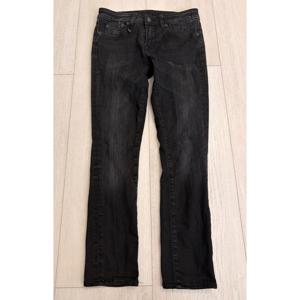 R13 Skinny Jeans Low Rise Made in Italy Sz 25 Black